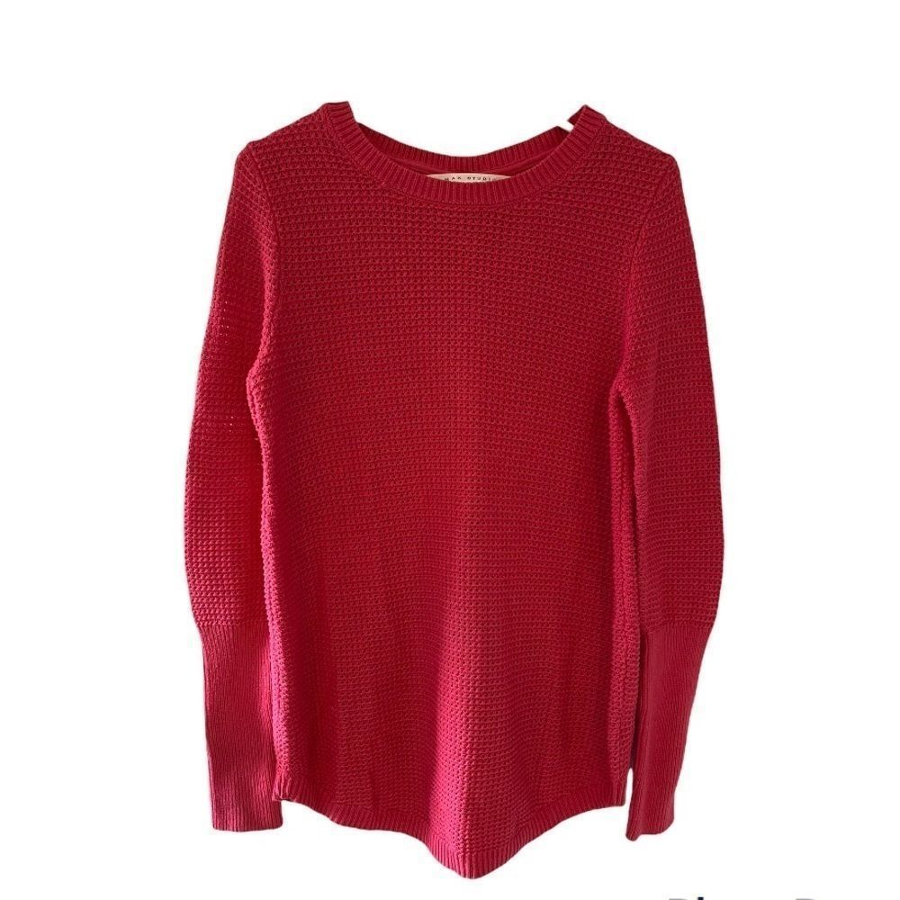 MAX Studio Waffle Knit Button Down Back Sweater